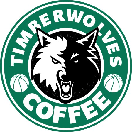 Minnesota Timberwolves Starbucks Coffee Logo vinyl decal